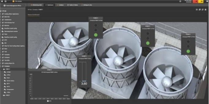 냉각탑 팬 진동 모니터링